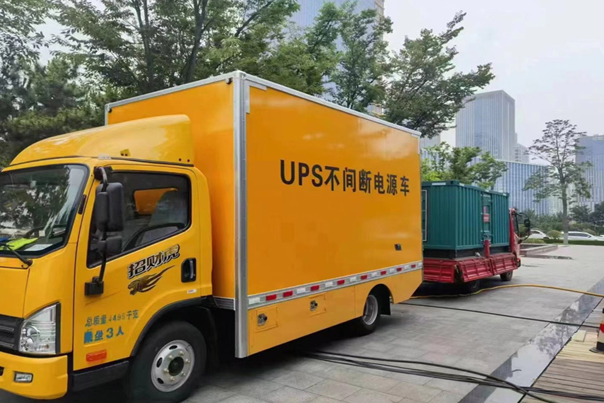 宽甸发电机租赁施工现场